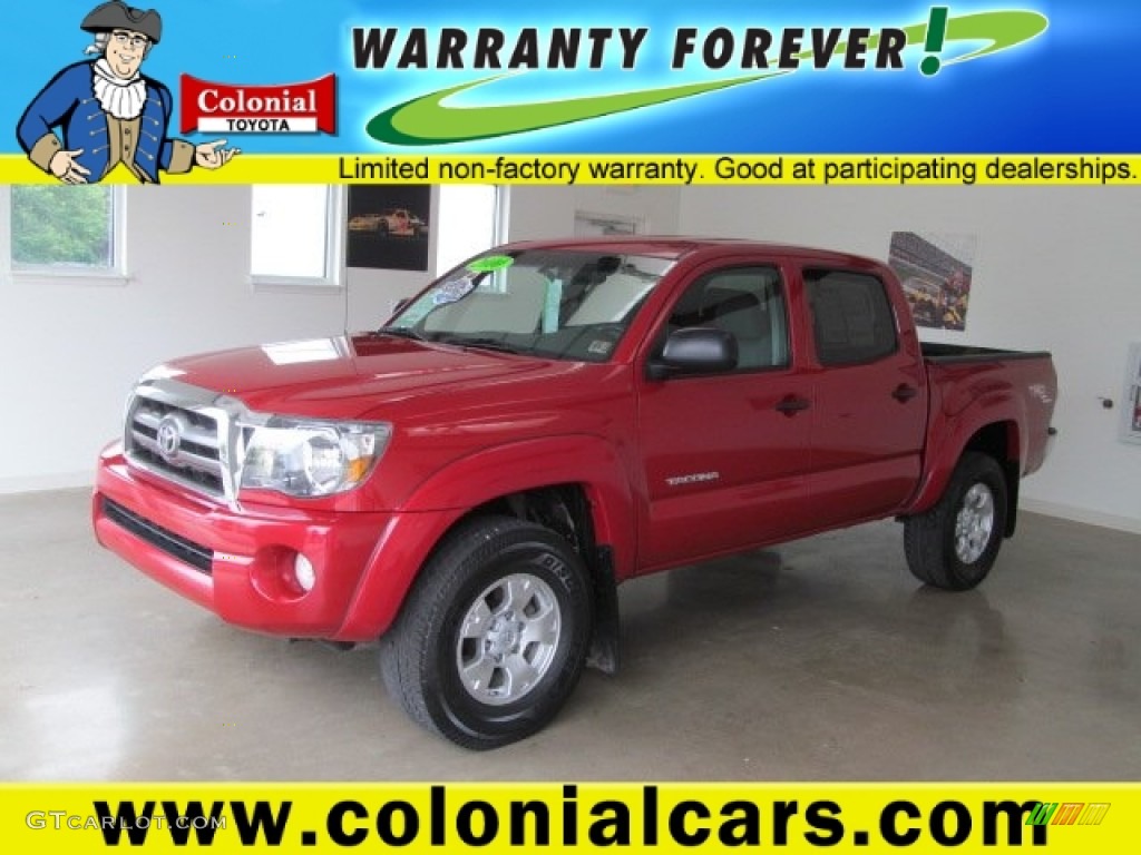 2010 Tacoma V6 SR5 TRD Double Cab 4x4 - Barcelona Red Metallic / Graphite photo #1