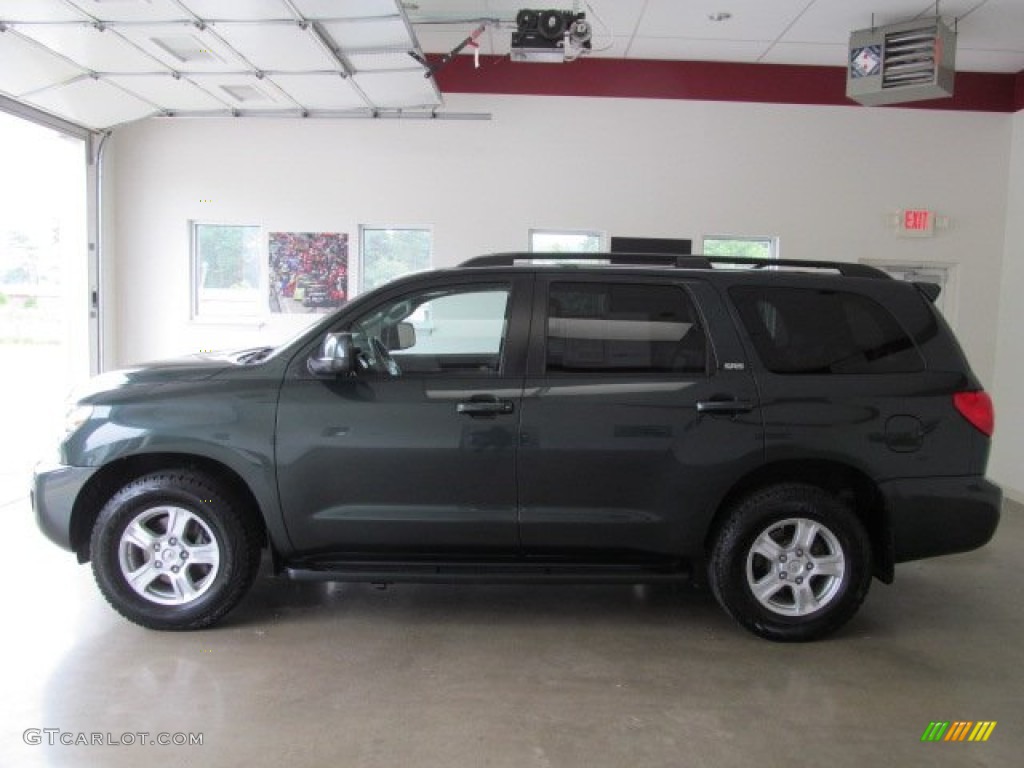 2008 Sequoia SR5 4WD - Timberland Green Mica / Graphite photo #2