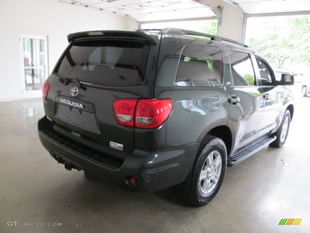 2008 Sequoia SR5 4WD - Timberland Green Mica / Graphite photo #8