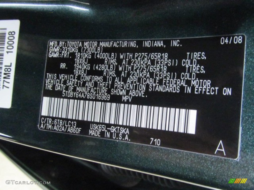 2008 Sequoia SR5 4WD - Timberland Green Mica / Graphite photo #19