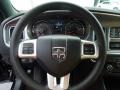 2012 Dodge Charger Black/Light Frost Beige Interior Steering Wheel Photo