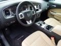 2012 Dodge Charger Black/Light Frost Beige Interior Prime Interior Photo