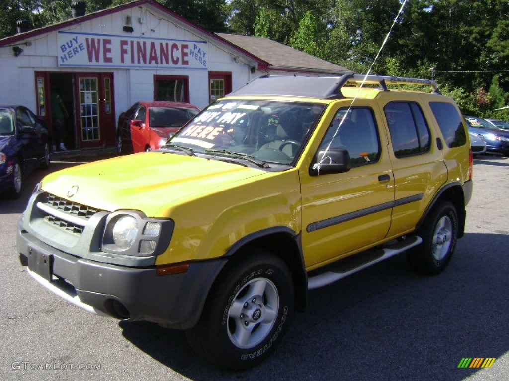 2002 Xterra XE V6 - Solar Yellow / Gray Celadon photo #1