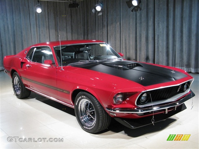 1969 Mustang Mach 1 - Red / Black photo #3