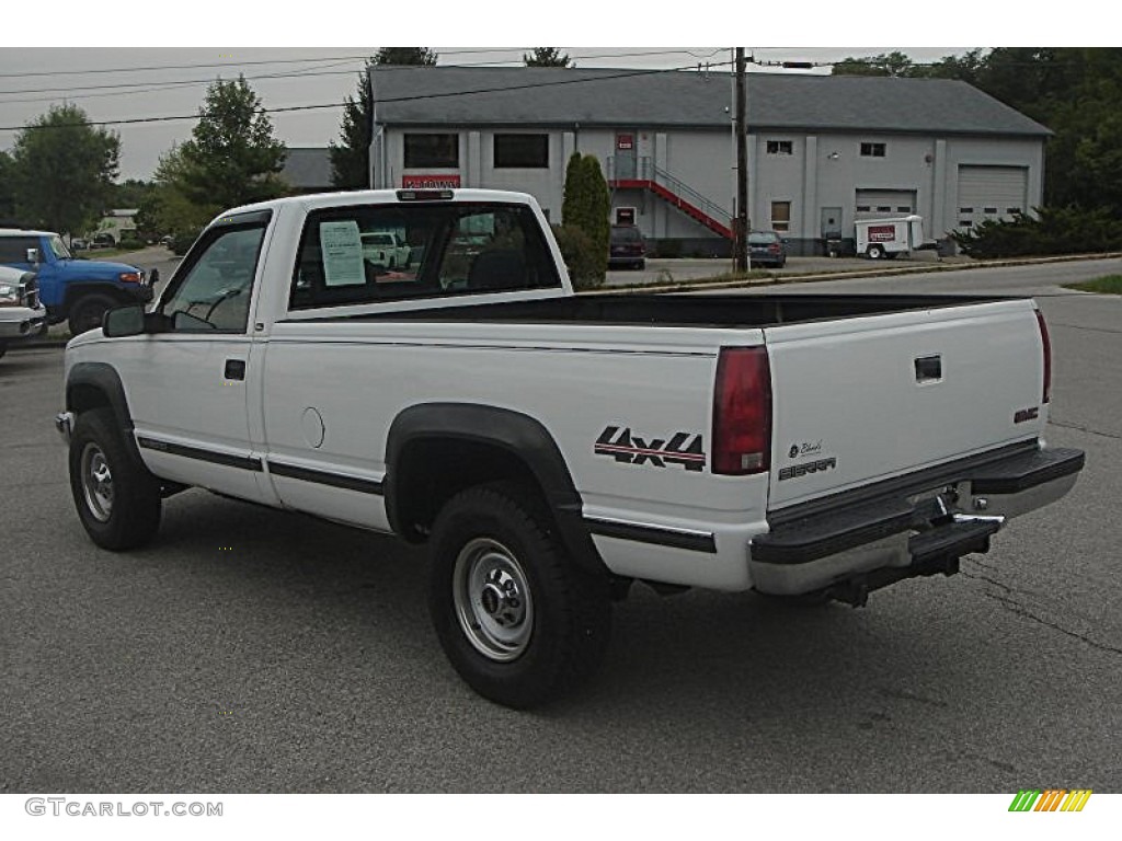 1999 Sierra 2500 SL Regular Cab 4x4 - Summit White / Navy Blue photo #20