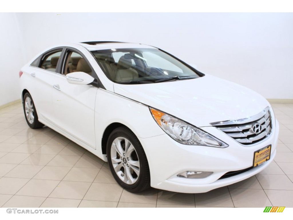 2011 Sonata Limited - Pearl White / Camel photo #1