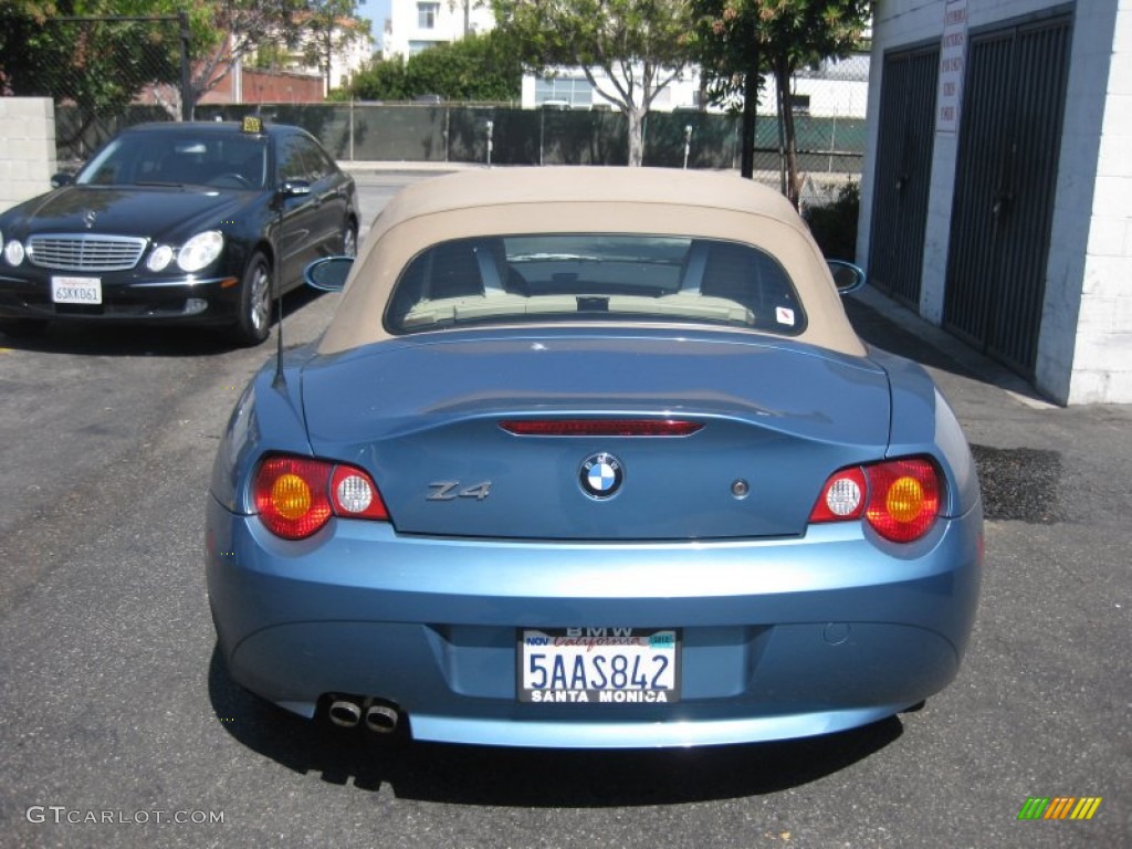 2003 Z4 2.5i Roadster - Maldives Blue Metallic / Beige photo #3