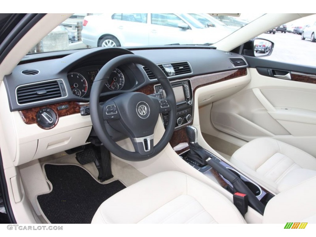 Cornsilk Beige Interior 2013 Volkswagen Passat V6 SEL Photo #69167019