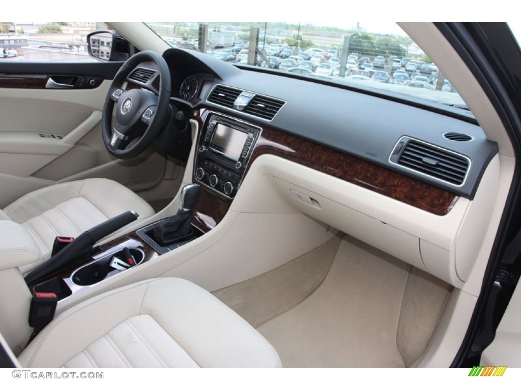 2013 Volkswagen Passat V6 SEL Cornsilk Beige Dashboard Photo #69167134