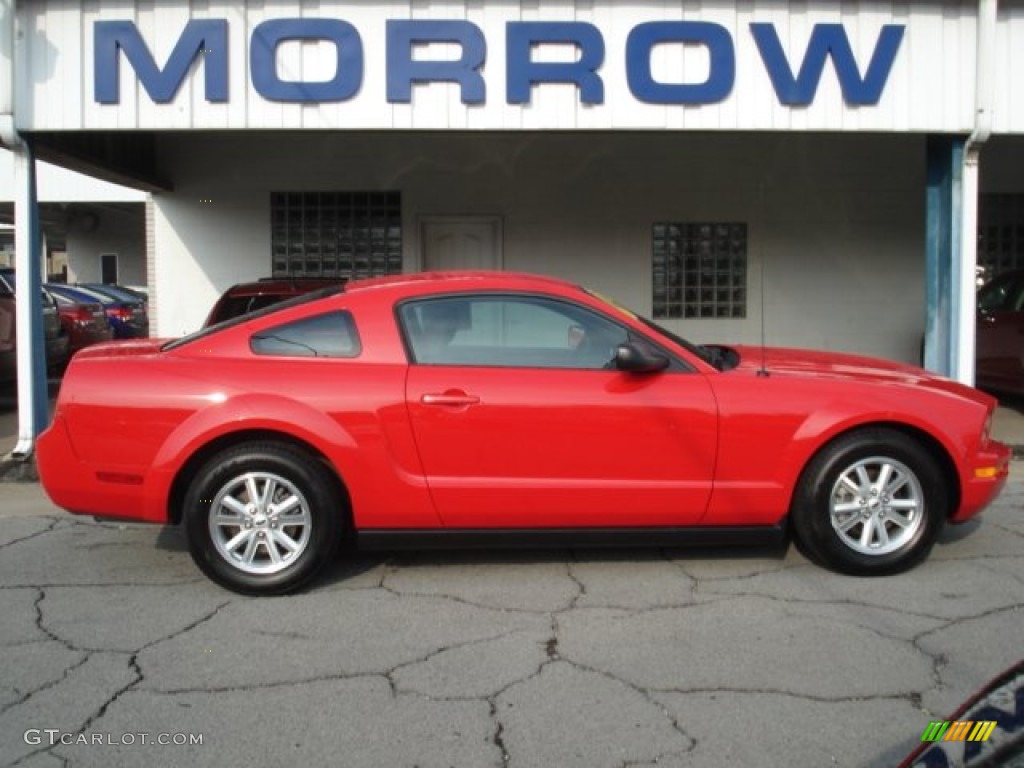 2007 Mustang V6 Deluxe Coupe - Torch Red / Dark Charcoal photo #1