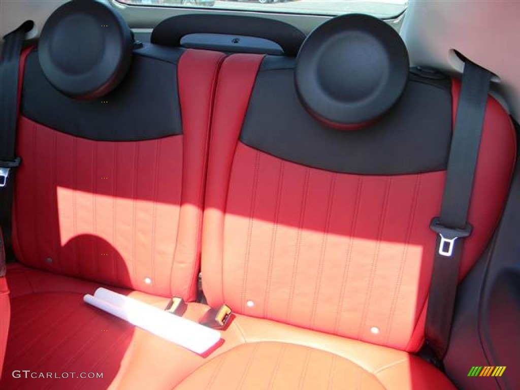 2012 500 c cabrio Lounge - Rosso Brillante (Red) / Pelle Rosso/Nera (Red/Black) photo #6