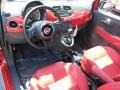 2012 Rosso Brillante (Red) Fiat 500 c cabrio Lounge  photo #7