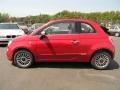 2012 Rosso Brillante (Red) Fiat 500 c cabrio Lounge  photo #2