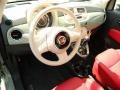 2012 Fiat 500 Pelle Rossa/Avorio (Red/Ivory) Interior Dashboard Photo