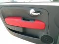 2012 Fiat 500 Pelle Rossa/Avorio (Red/Ivory) Interior Door Panel Photo