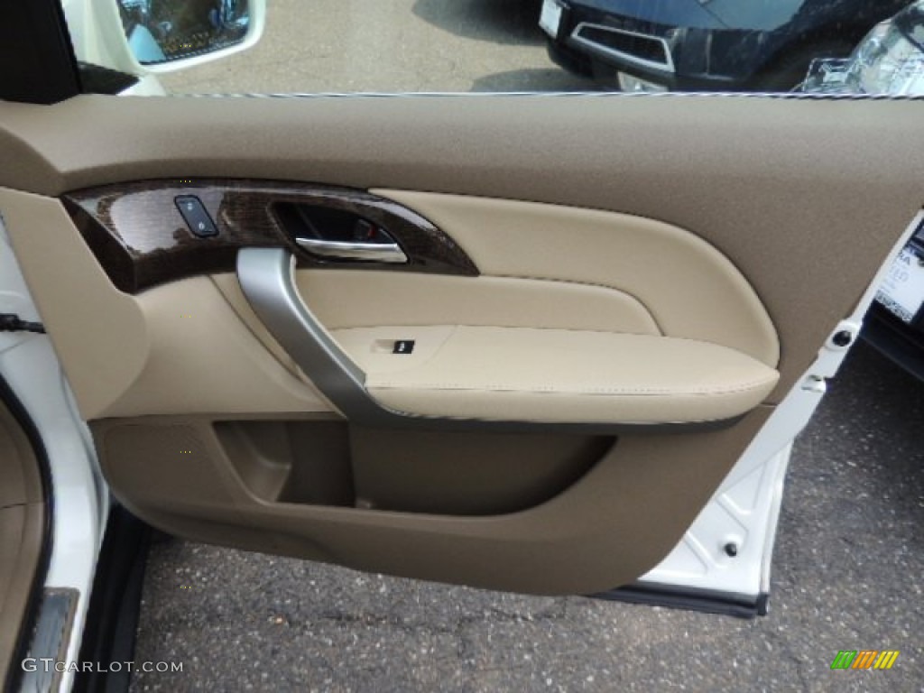 2010 Acura MDX Technology Parchment Door Panel Photo #69172489