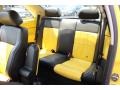 2002 Volkswagen New Beetle Black/Yellow Interior Rear Seat Photo