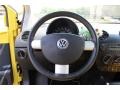 2002 Volkswagen New Beetle Black/Yellow Interior Steering Wheel Photo