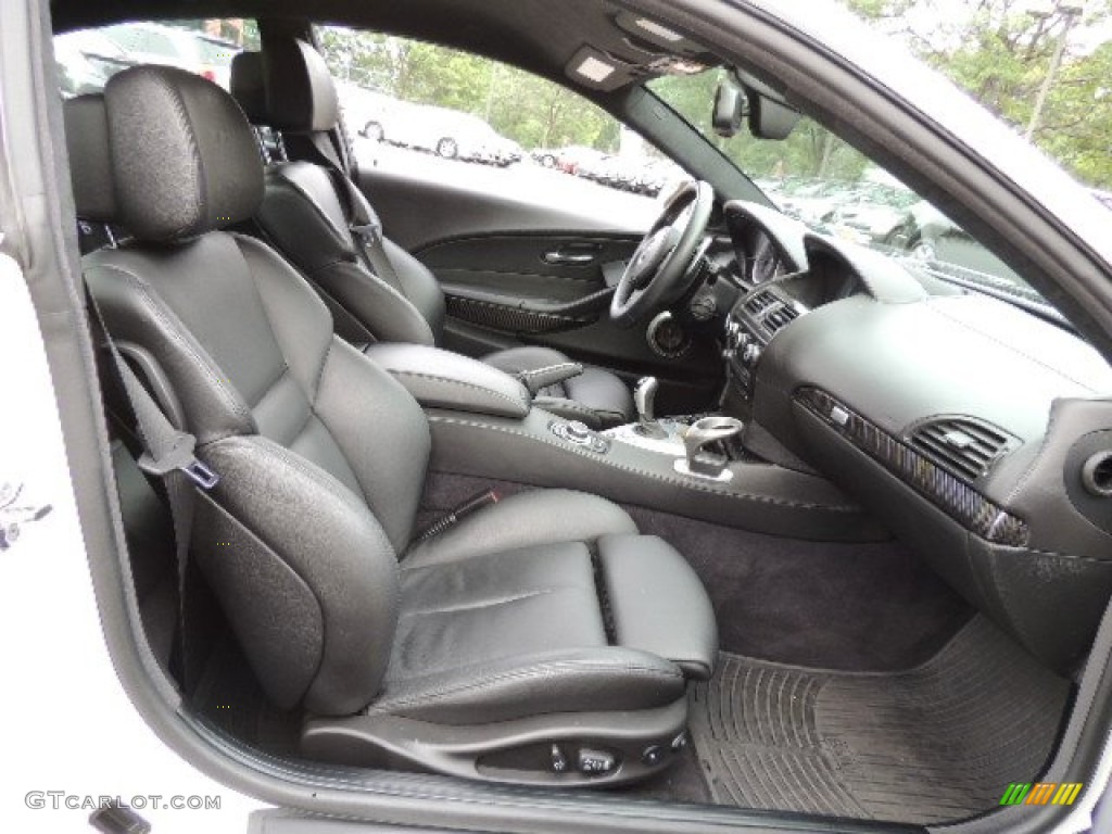 Black Merino Leather Interior 2009 BMW M6 Coupe Photo #69174493
