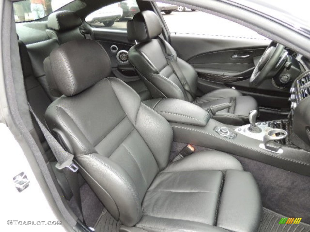 Black Merino Leather Interior 2009 BMW M6 Coupe Photo #69174508