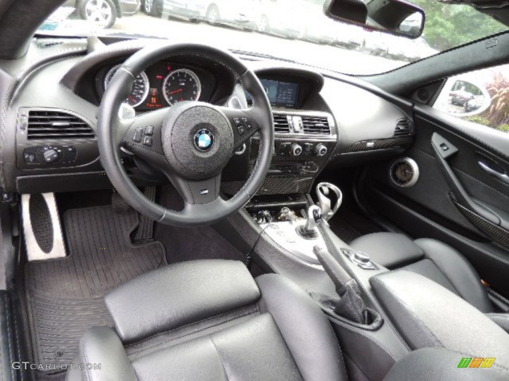 Black Merino Leather Interior 2009 BMW M6 Coupe Photo #69174544