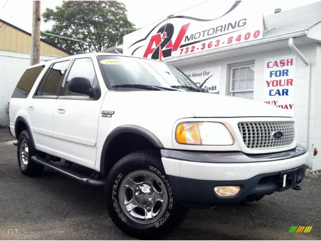 2000 Expedition XLT 4x4 - Oxford White / Medium Graphite photo #1