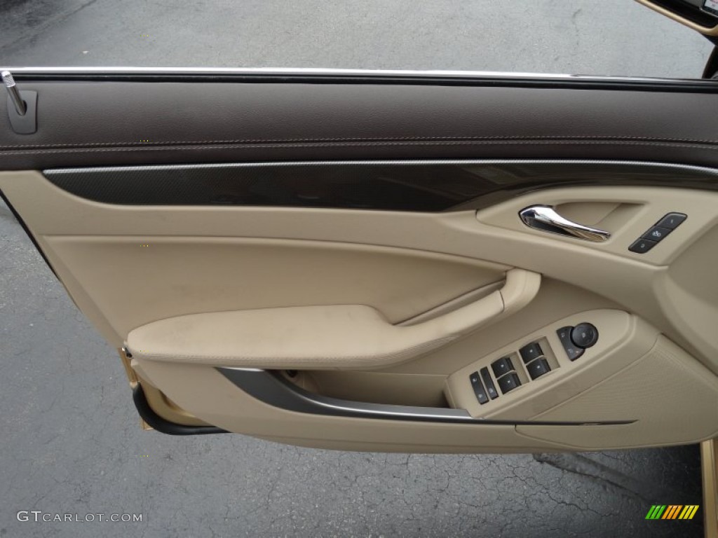 2013 Cadillac CTS 3.0 Sedan Cashmere/Cocoa Door Panel Photo #69176407