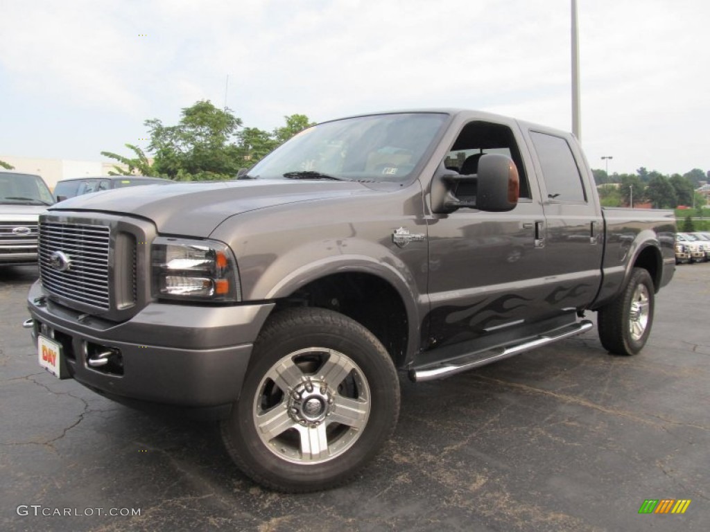 2006 F250 Super Duty Harley Davidson Crew Cab 4x4 - Dark Shadow Gray Metallic / Black photo #1