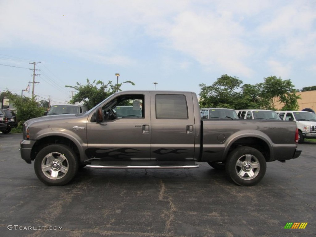 2006 F250 Super Duty Harley Davidson Crew Cab 4x4 - Dark Shadow Gray Metallic / Black photo #2