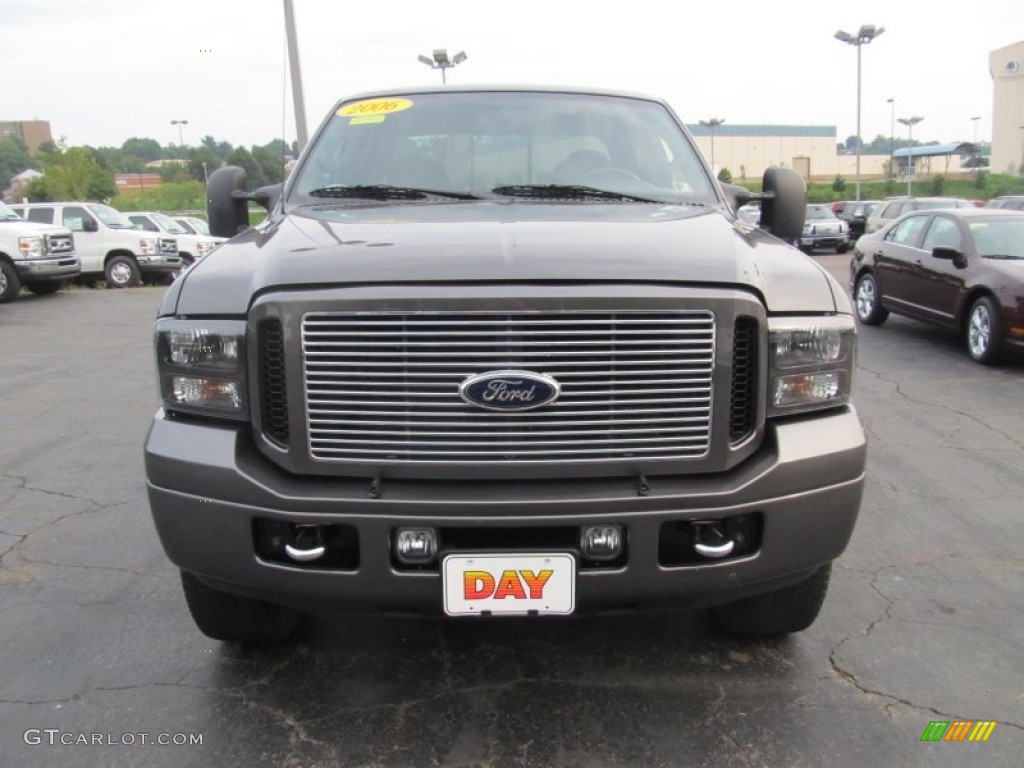2006 F250 Super Duty Harley Davidson Crew Cab 4x4 - Dark Shadow Gray Metallic / Black photo #7