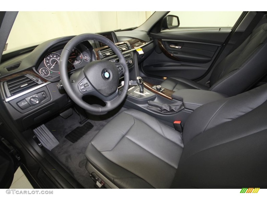 Black Interior 2013 BMW 3 Series 328i Sedan Photo #69177880