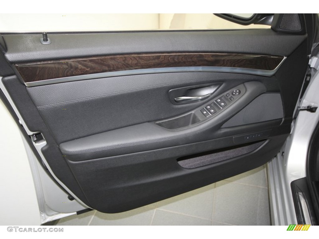 2013 BMW 5 Series 535i Sedan Black Door Panel Photo #69178120