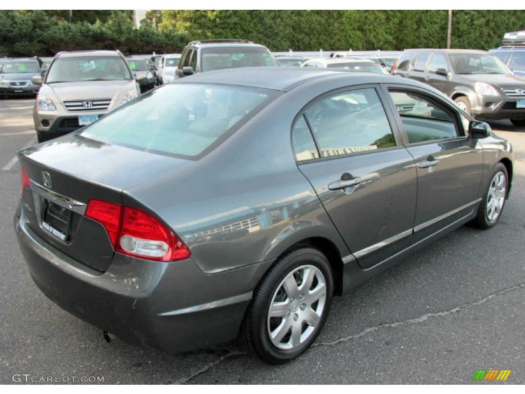 2010 Civic LX Sedan - Polished Metal Metallic / Gray photo #6