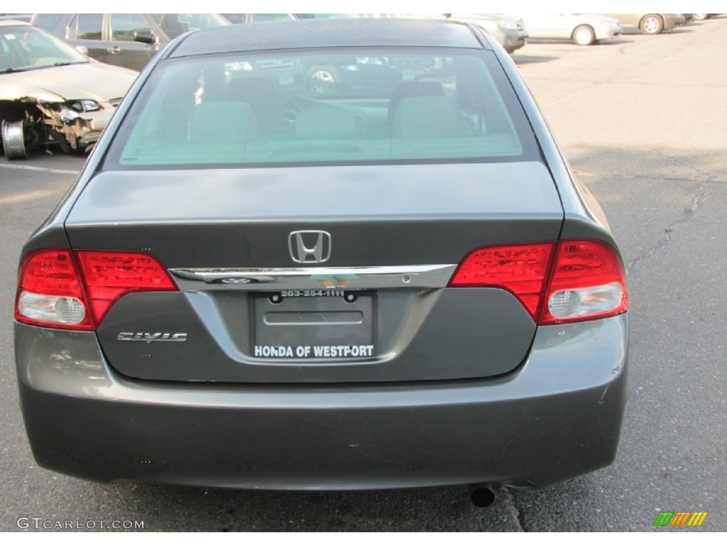 2010 Civic LX Sedan - Polished Metal Metallic / Gray photo #7
