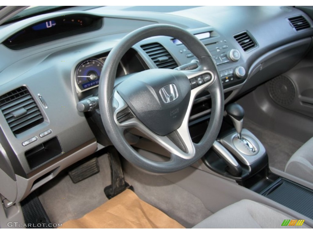 2010 Civic LX Sedan - Polished Metal Metallic / Gray photo #9