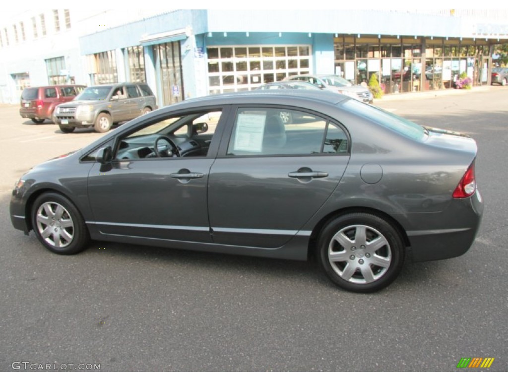 2010 Civic LX Sedan - Polished Metal Metallic / Gray photo #10