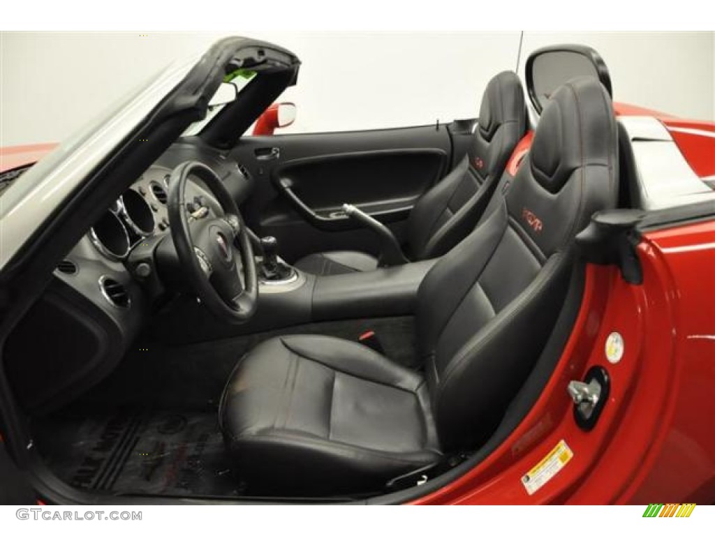 Ebony Interior 2007 Pontiac Solstice GXP Roadster Photo #69179067