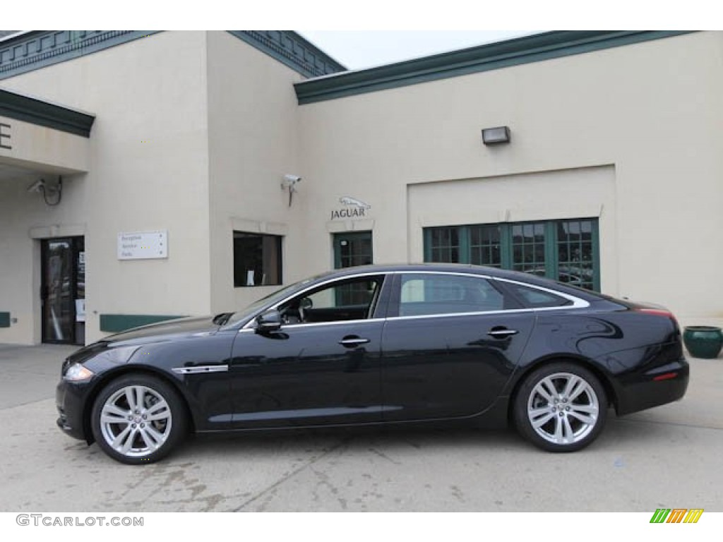 2012 XJ XJL Portfolio - Midnight Black / Jet/Ivory photo #3