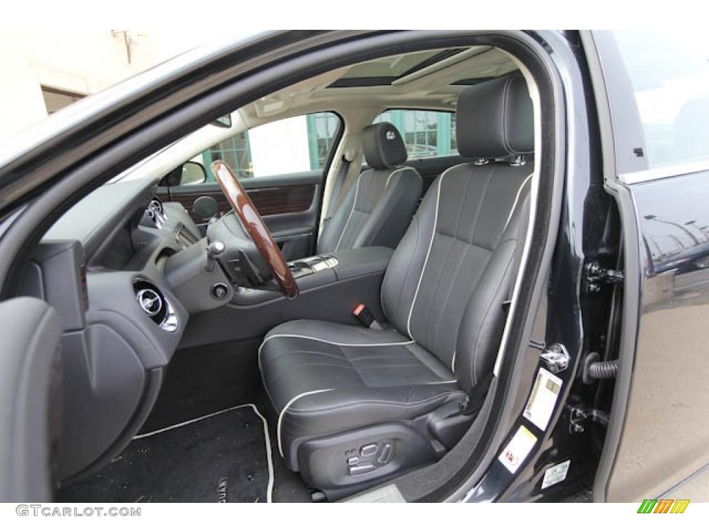 2012 XJ XJL Portfolio - Midnight Black / Jet/Ivory photo #14