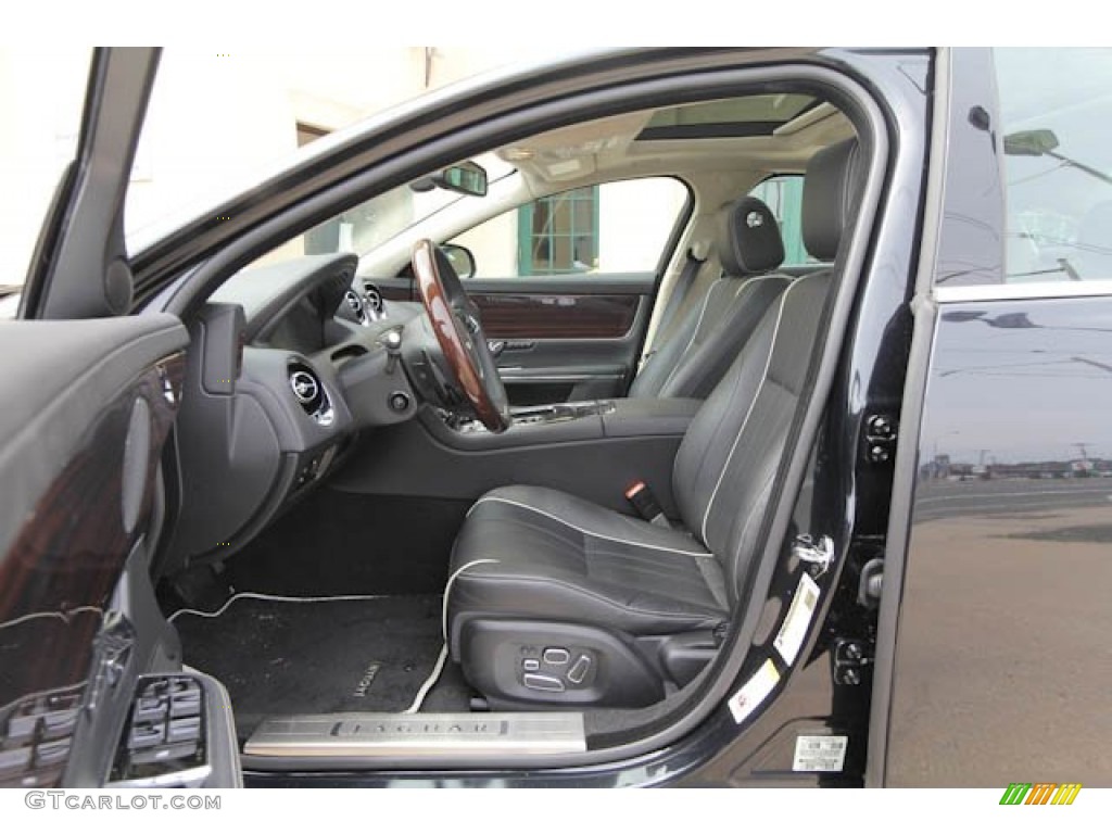 2012 XJ XJL Portfolio - Midnight Black / Jet/Ivory photo #15