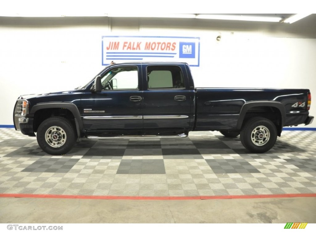 2007 Sierra 2500HD Classic SLT Crew Cab 4x4 - Deep Blue Metallic / Medium Gray photo #2