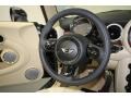 2012 Mini Cooper Bespoke/Cornsilk Beige/Walnut Interior Steering Wheel Photo