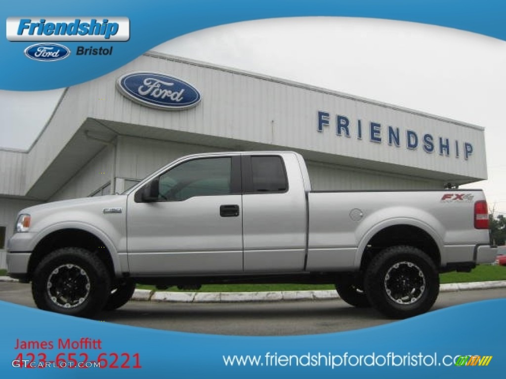 2007 F150 FX4 SuperCab 4x4 - Silver Metallic / Black photo #1