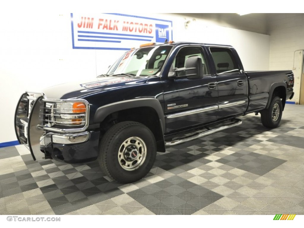 2007 Sierra 2500HD Classic SLT Crew Cab 4x4 - Deep Blue Metallic / Medium Gray photo #37