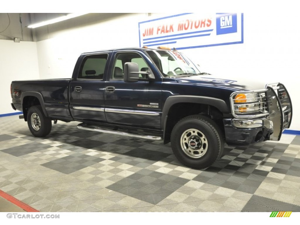 2007 Sierra 2500HD Classic SLT Crew Cab 4x4 - Deep Blue Metallic / Medium Gray photo #52