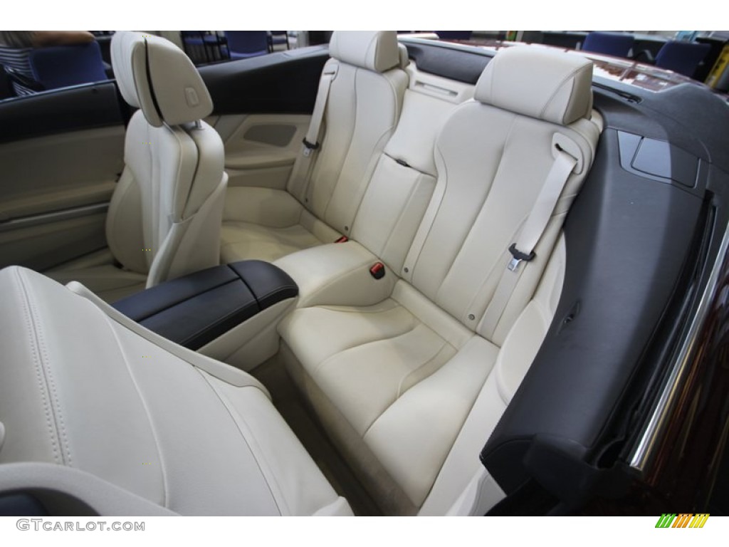 Ivory White Nappa Leather Interior 2012 BMW 6 Series 650i Convertible Photo #69181063