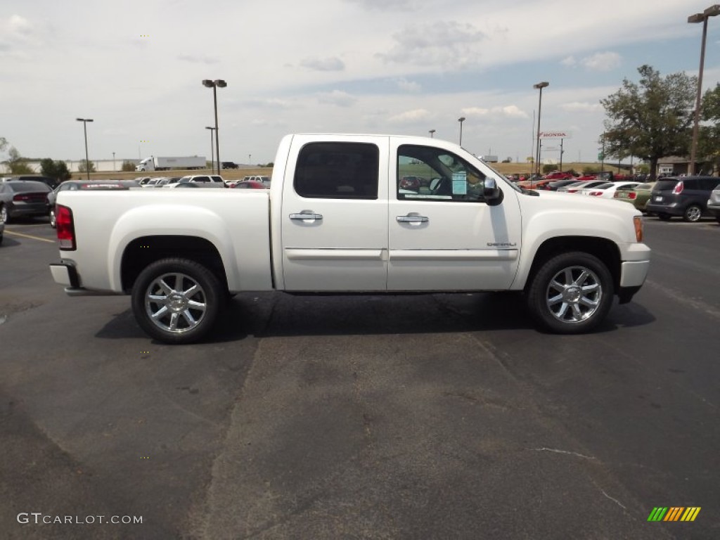 2012 Sierra 1500 Denali Crew Cab 4x4 - White Diamond Tricoat / Cocoa/Light Cashmere photo #4