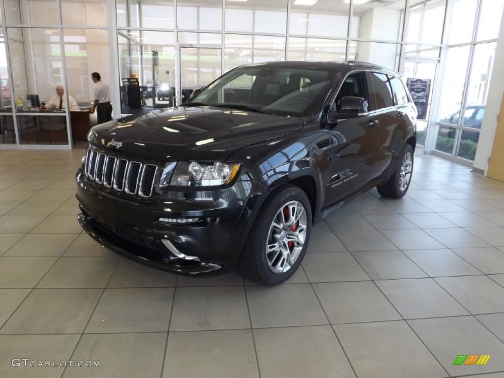Brilliant Black Crystal Pearl 2012 Jeep Grand Cherokee SRT8 4x4 Exterior Photo #69183136