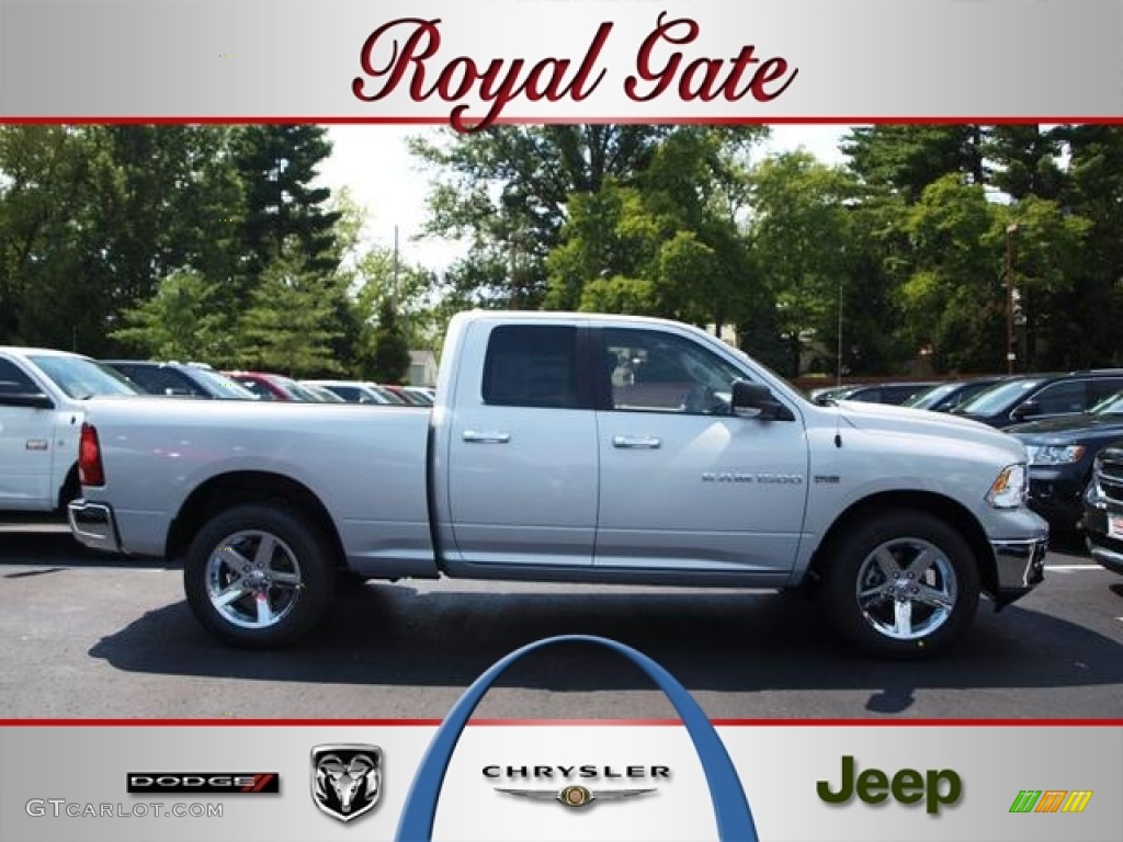 2012 Ram 1500 Big Horn Quad Cab 4x4 - Bright Silver Metallic / Dark Slate Gray/Medium Graystone photo #1