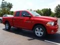 2012 Flame Red Dodge Ram 1500 Express Quad Cab 4x4  photo #2